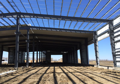 pre-fabricated metal frame building